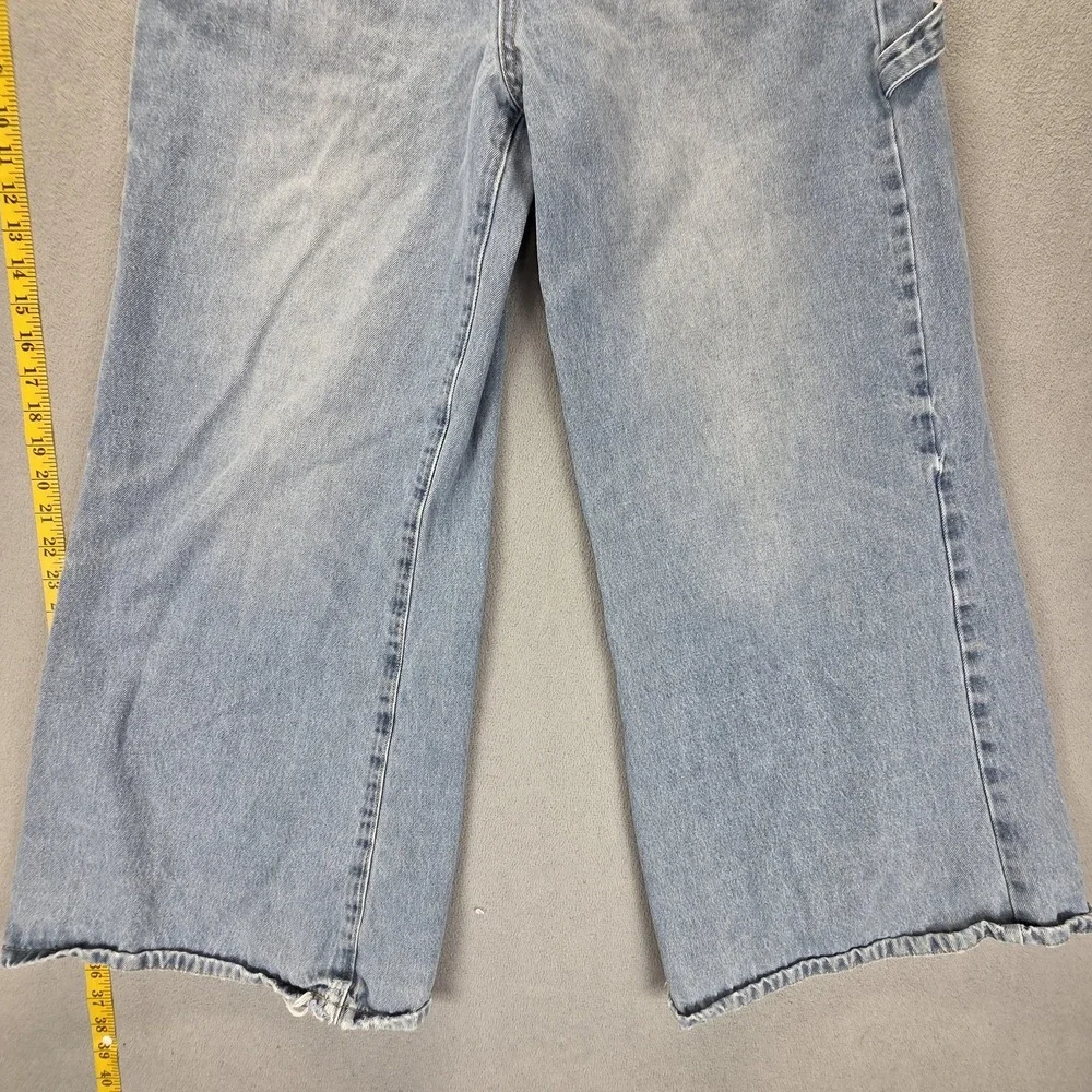 Cider Jeans Womens L Blue High Rise Wide‎ Leg Baggy Y2K Carpenter Fits 27x28